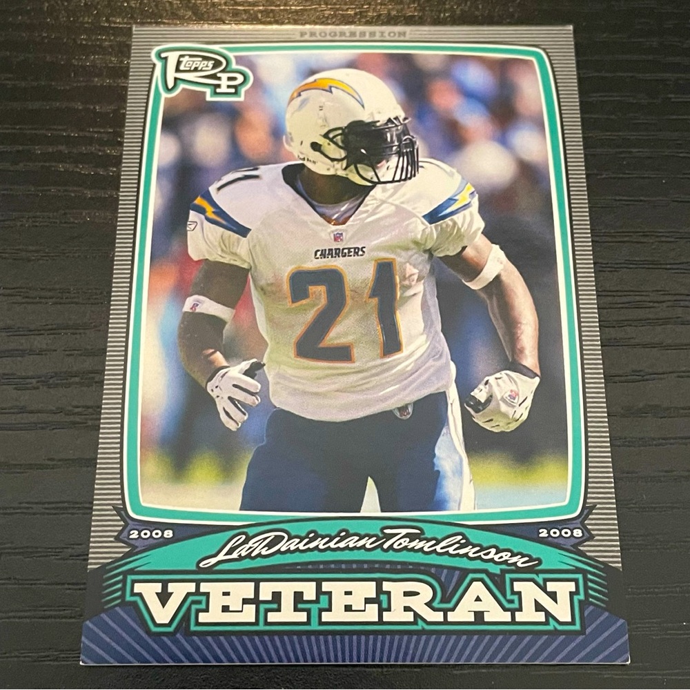 2008 LaDAINIAN TOMLINSON TOPPS Chargers Veteran Football Card #PV-LT